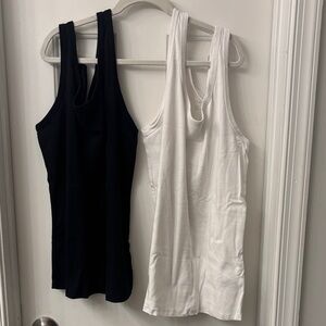 a new day Black and White Tank Tops